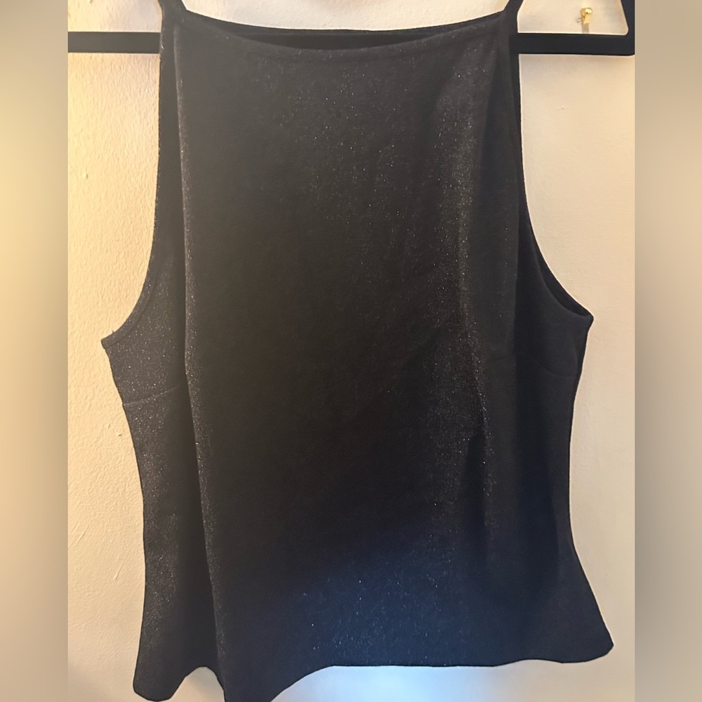 H&M Black Shimmery Sleeveless Tank Top